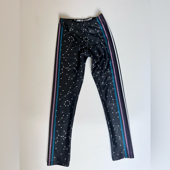 Gold Sheep 🐑 🌌 🌟 Kids leggings M 7/8 black with constellation and stripes - Picture 9 of 12
